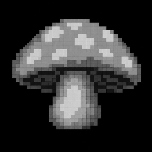 A 150 character wide ascii image of a mushroom