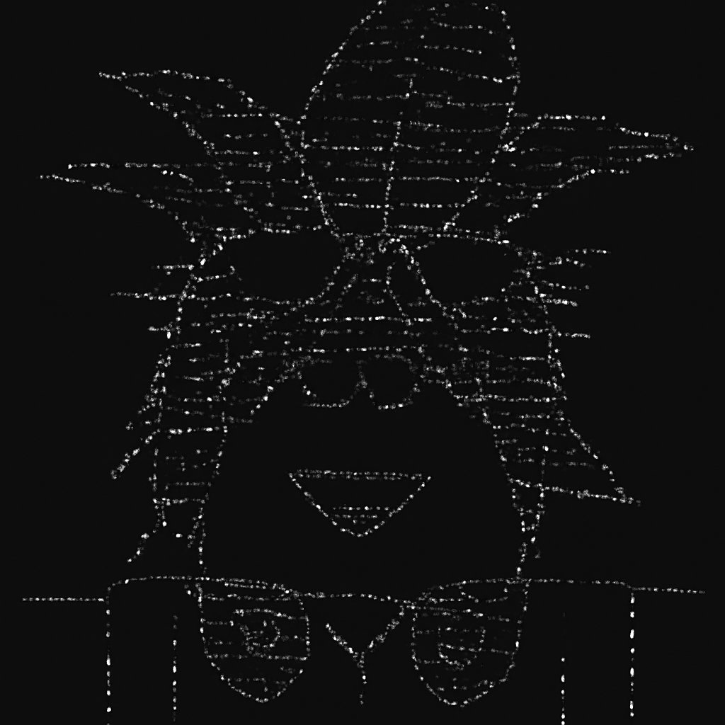 a cartoon character wearing sunglasses and a green plant on his head