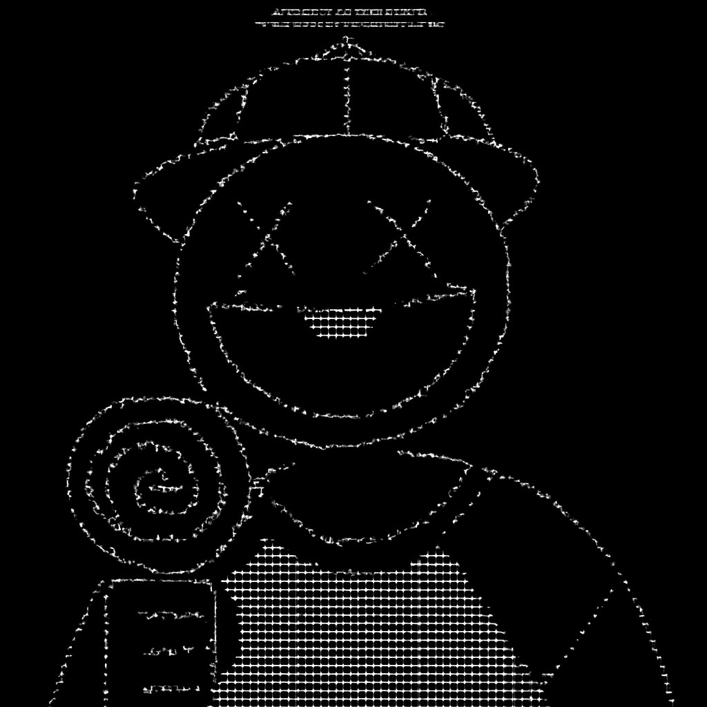 a drawing of a person holding a lollipop