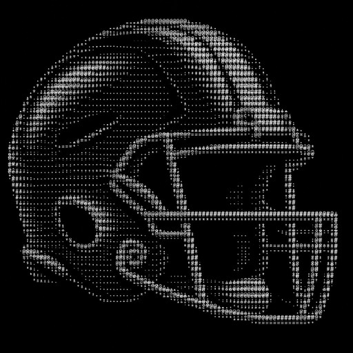 A futuristic football player helmet