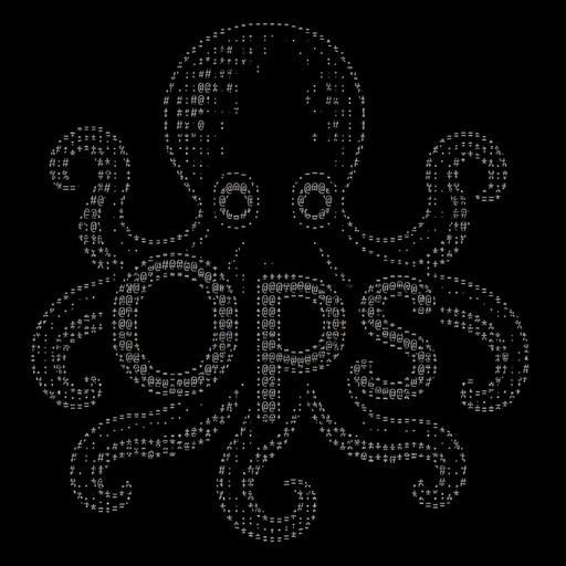 an octopus that spells "Ops"