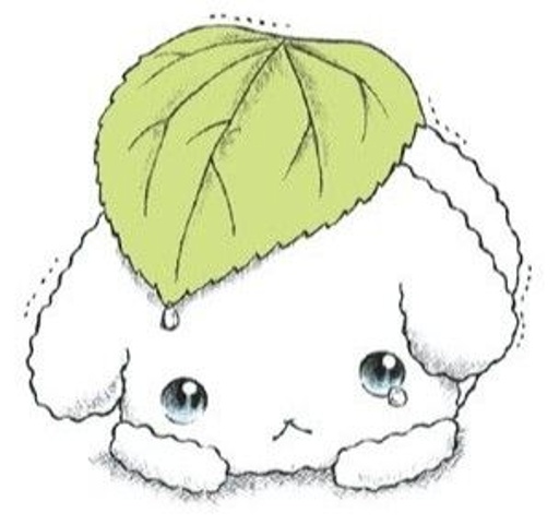 a anime dog,leave umbrella