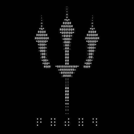 trident, braille dots