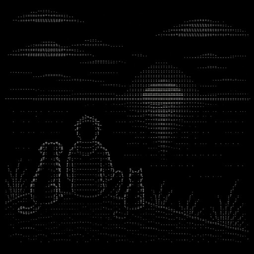 A ldude watching the sunset with his dog and cat