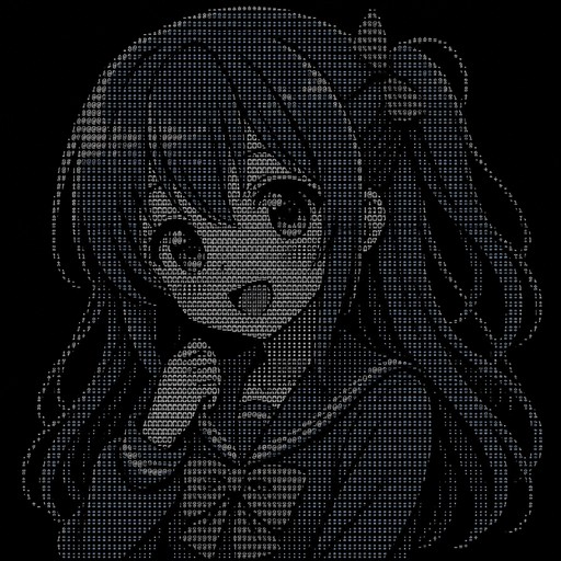 Cute anime girl with blue hair