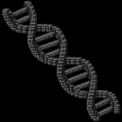 a dna strand in diagonal