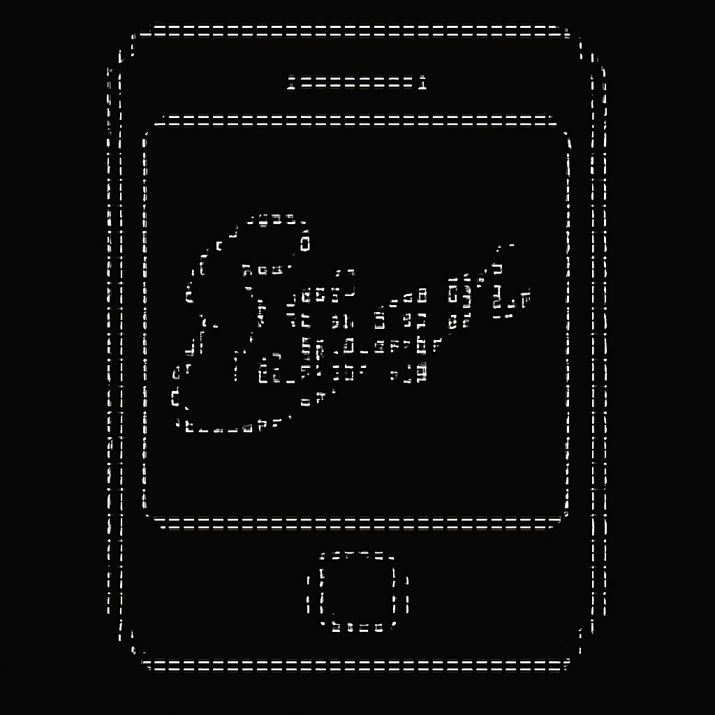 a cell phone with a sign on the screen