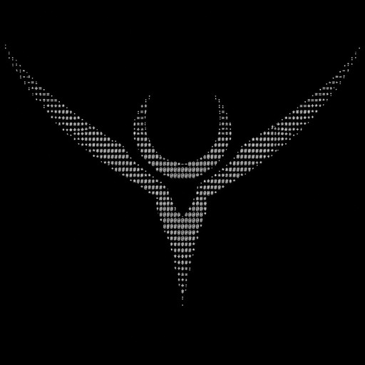 genère moi un ascii du geass de l'anime code geass mais juste le logo avec un fond transparent