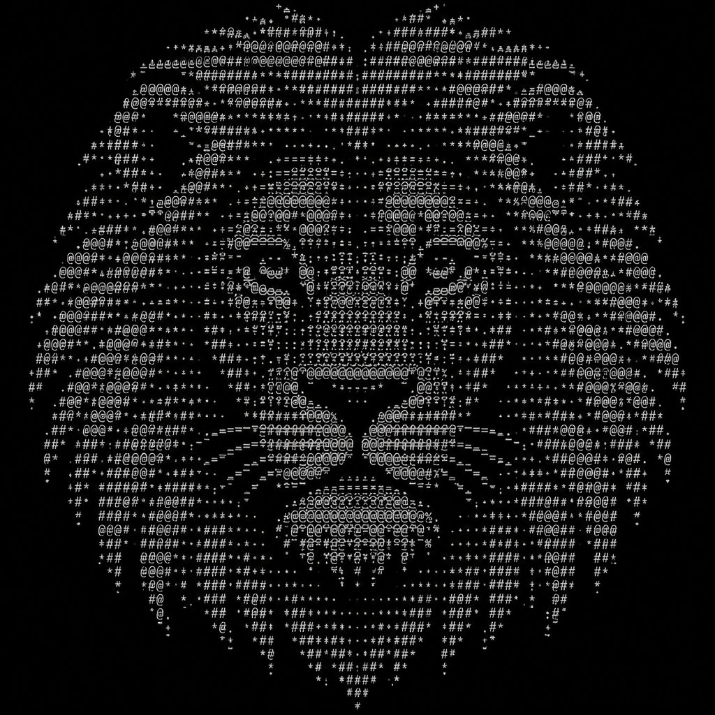 a lion head, classic ASCII