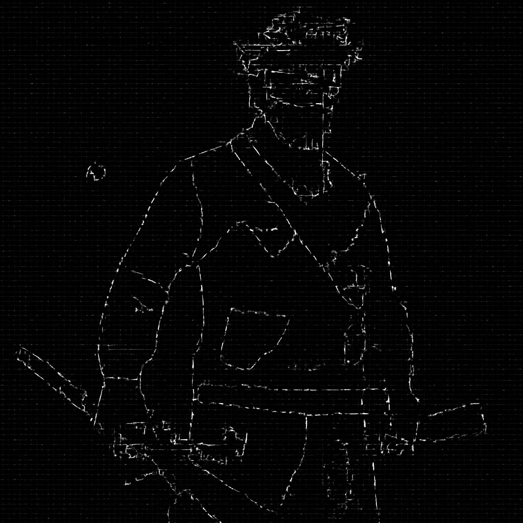 a man in an orange sweater holding a baseball bat