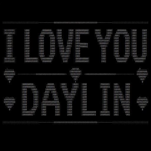 genera un teto q diga I LOVE YOU DAYLIN