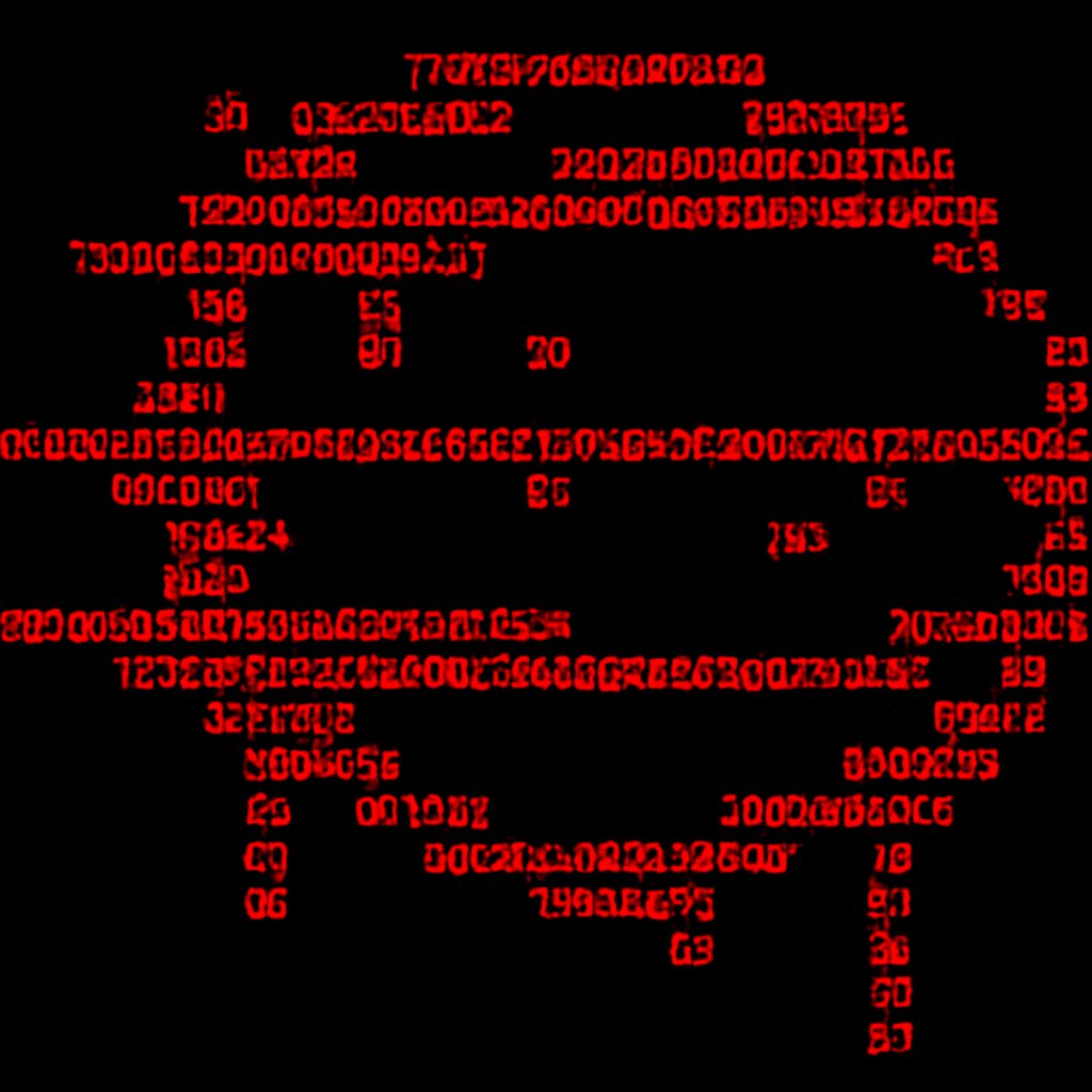 a black and red picture of a smiling face