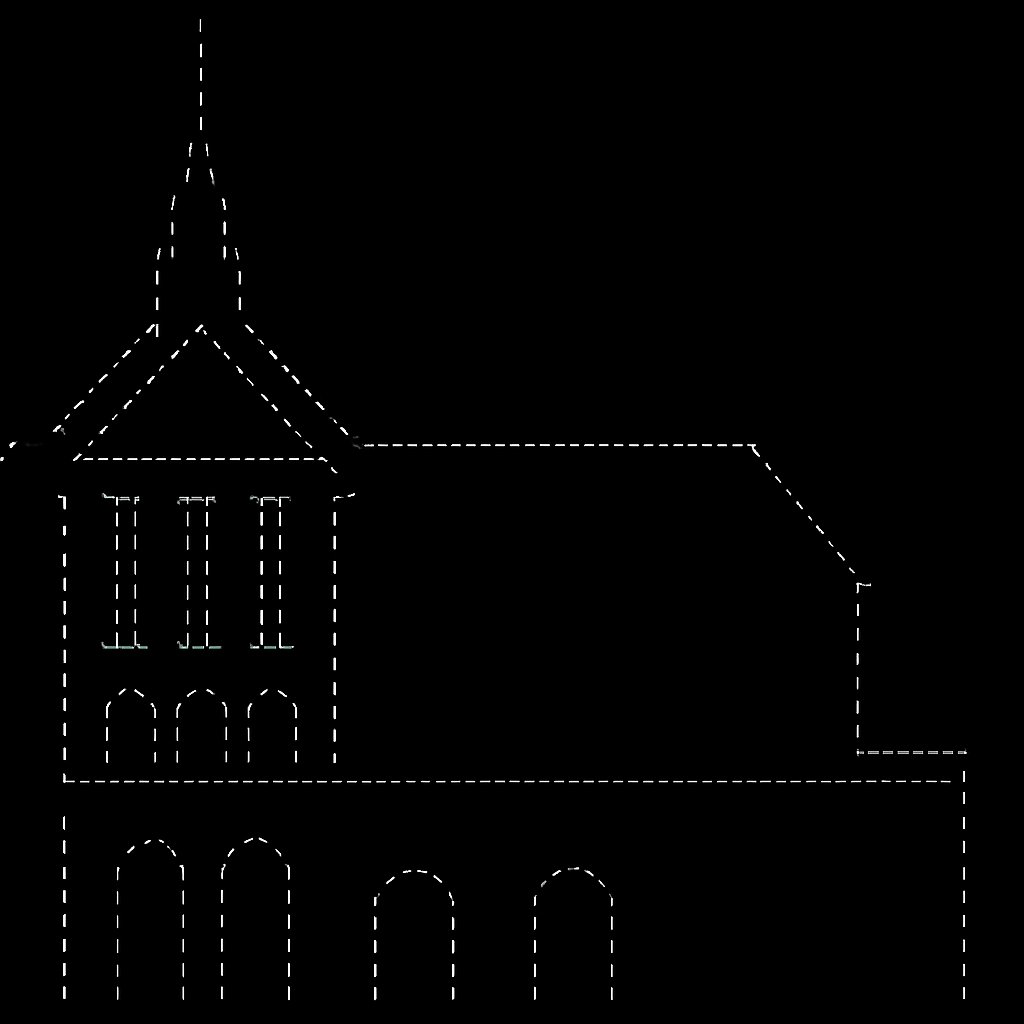 a church with a steeple on top of it