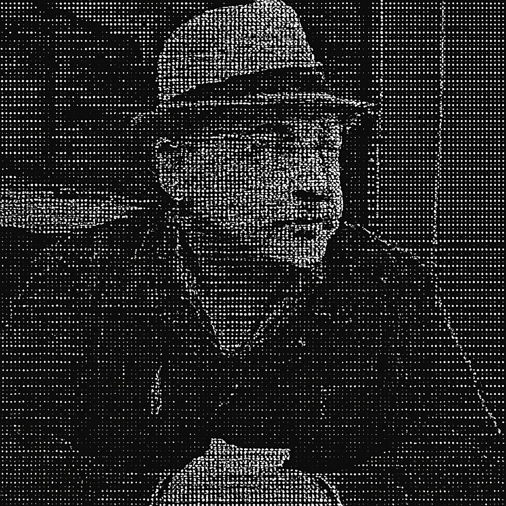 a man wearing a hat sitting at a table