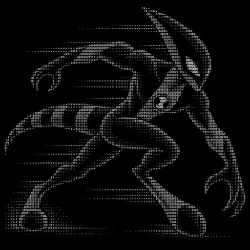 Create a large aggressive XLR8 alien from Ben 10 using only keyboard ASCII characters, black background, green terminal-phosphor style, centered composition, suitable for an Omarchy Linux wallpaper.