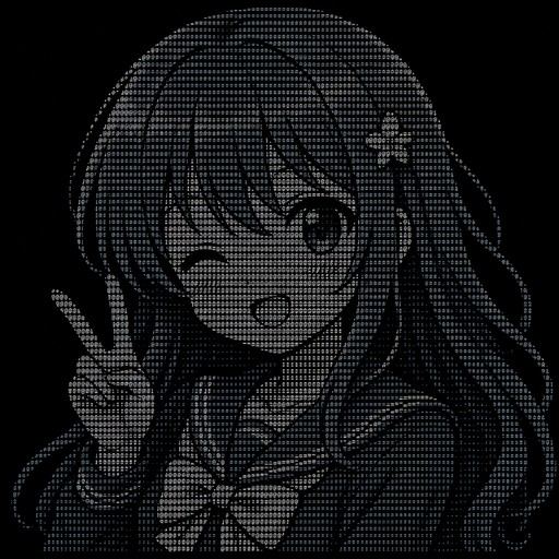 Cute anime girl with blue hair