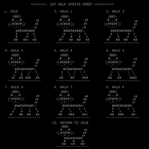 cute cat walk spite sheet