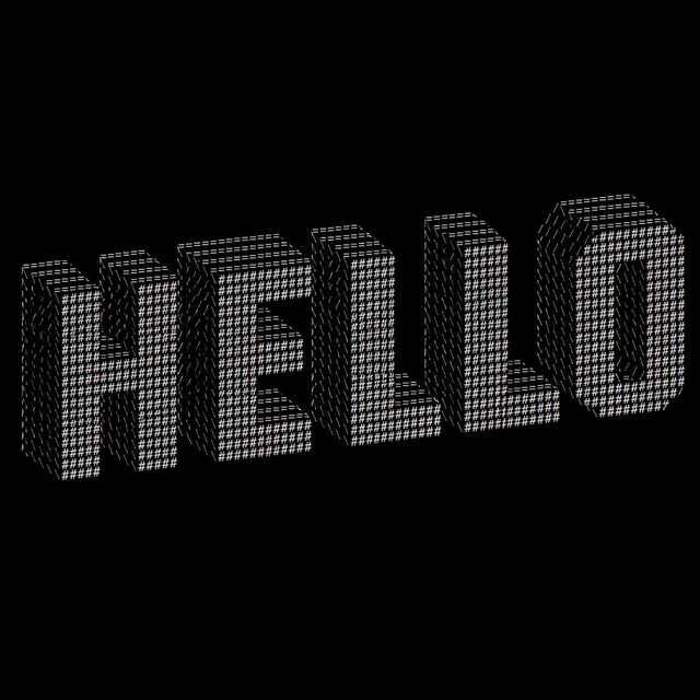 3D ASCII ASCII art style example