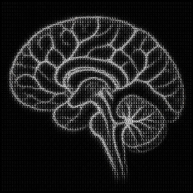 Binary ASCII art style example