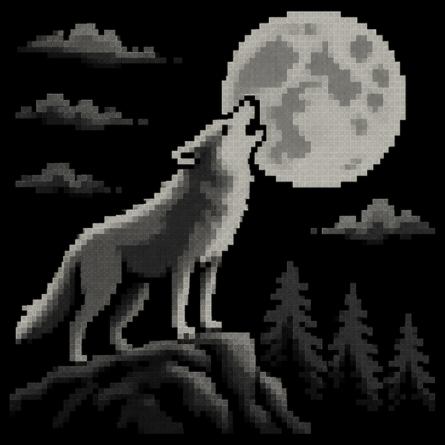 Block Shading ASCII art style example