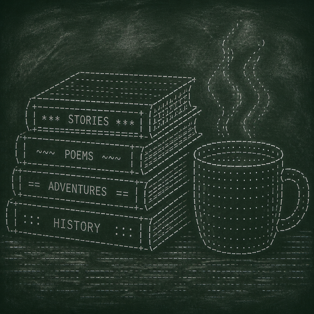 Chalkboard ASCII art style example