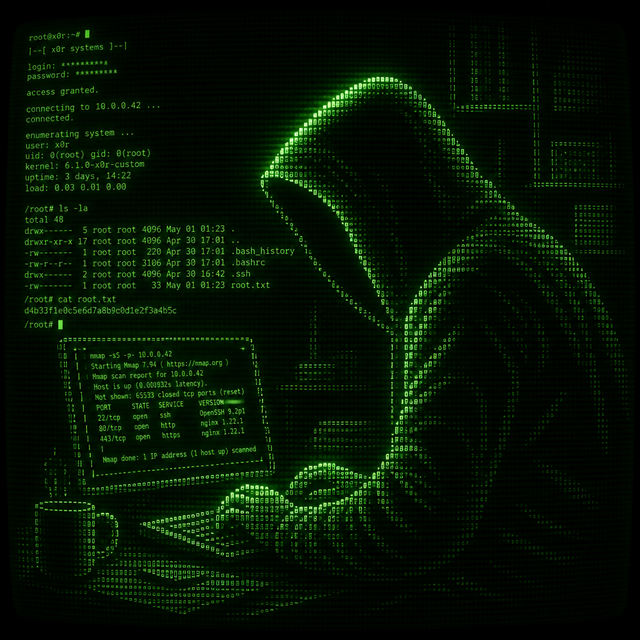 Green Phosphor ASCII art style example