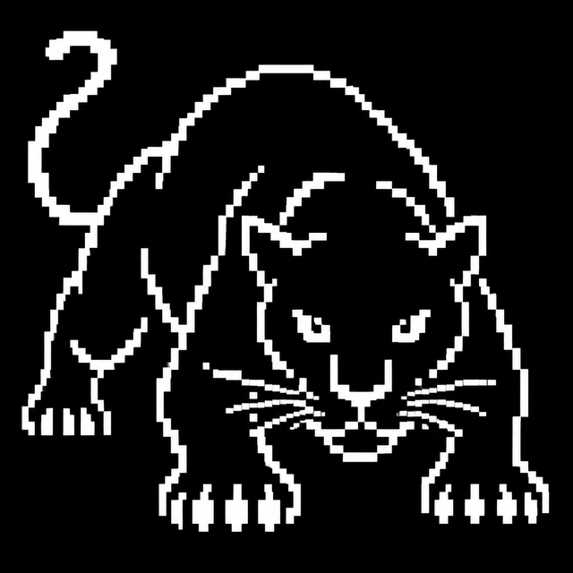 High Contrast ASCII art style example