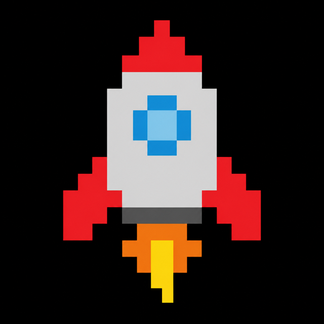 Pixel Grid ASCII art style example