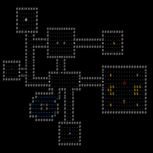 Roguelike Map ASCII art style example