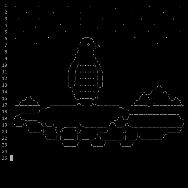 Text Mode ASCII art style example